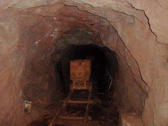 Skip wagon in the mine
